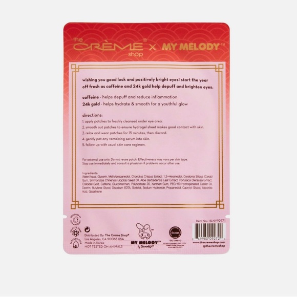 The Creme Shop x My Melody Under Eye Patches - Picture 2 of 4